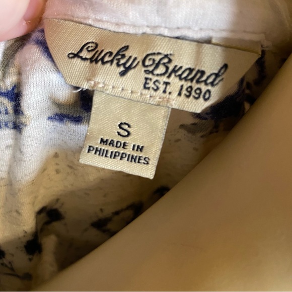 Lucky Brand Size Small Womens 3/4 Length Sleeve Floral Blouse - Picture 4 of 9